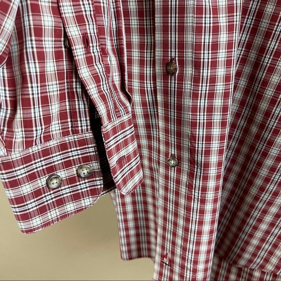 Nordstrom Men’s Small Check Button Down Dress Shirt Office Professional 90’s - Picture 5 of 11